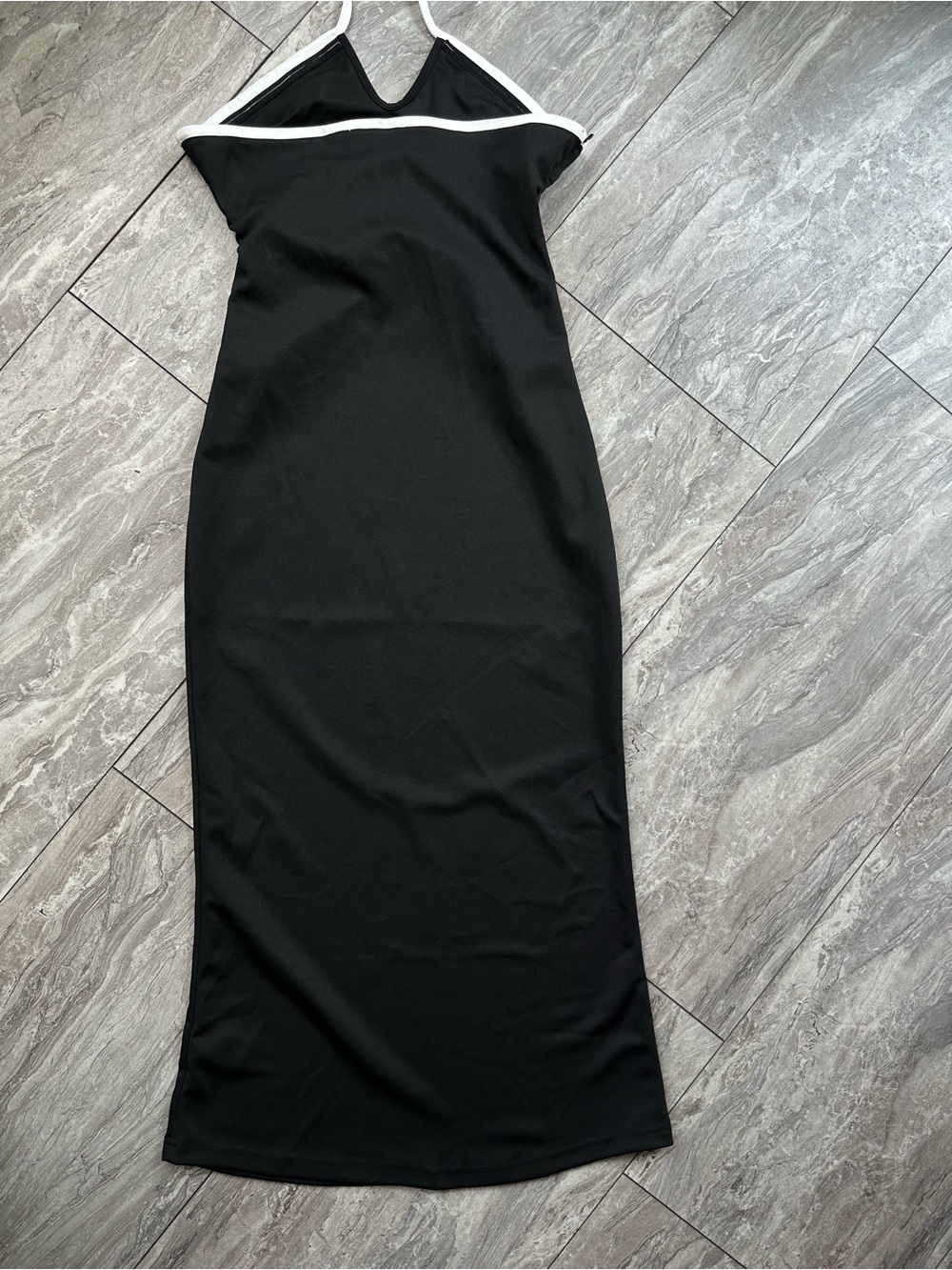 CIDER‎ Strapless Tube Bodycon Midi Dress Ruched Tie Knotted 0166 - Picture 8 of 10